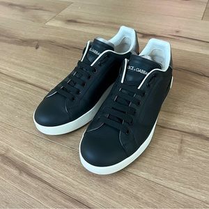 AUTHENTIC Dolce & Gabbana Men Sneakers Calfskin nappa Portofino Sneakers